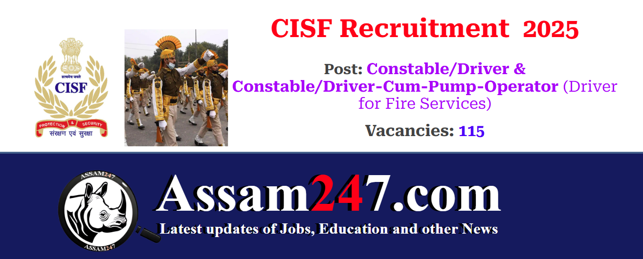 CISF Constable Driver Recruitment 2025 – 1124 Vacancies, Apply Online Now!