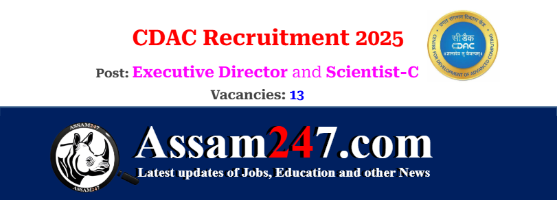 CDAC Recruitment 2025: Apply for Executive Director & Scientist-C Positions