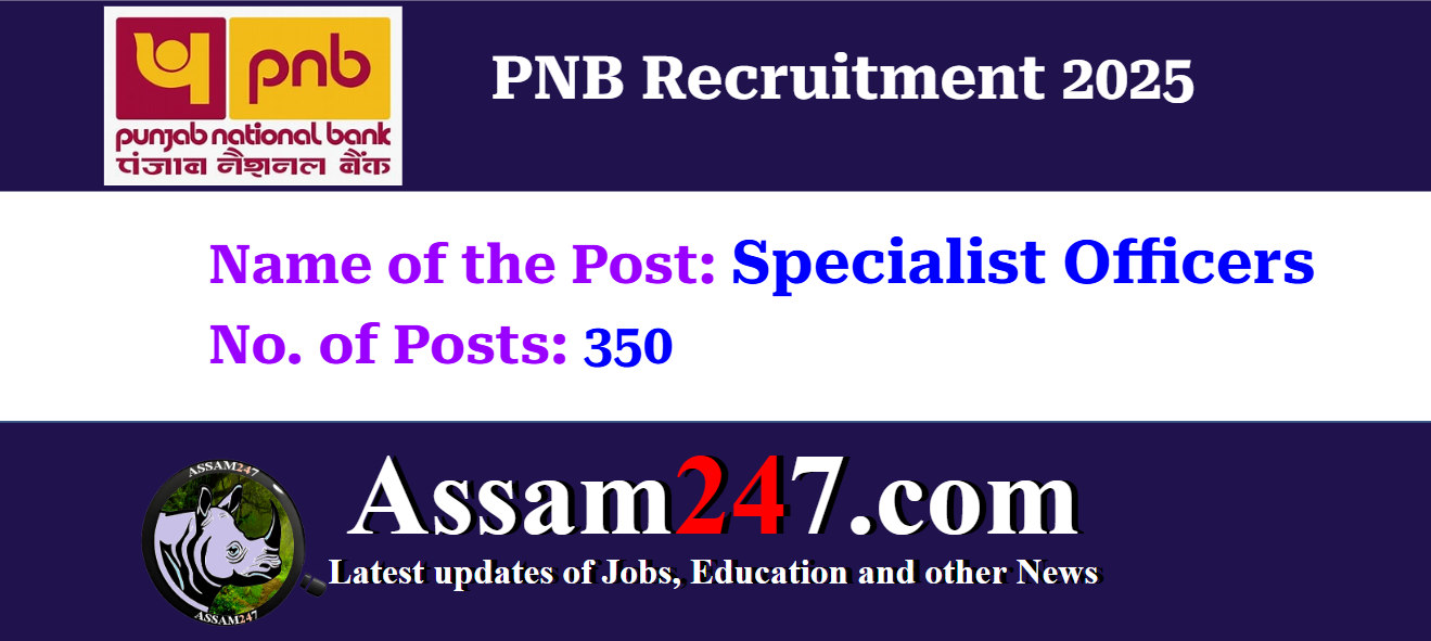 PNB Recruitment 2025: Apply Online for 350 Specialist Officer Vacancies